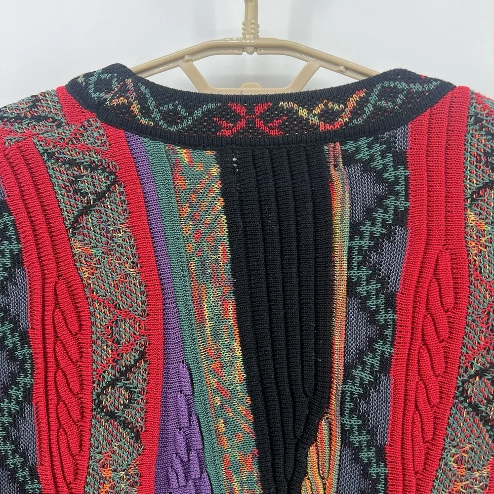 Vintage Tundra for Bachrach Men's 3D Knit Pullover Sweater‎ XL Mercerized Cotton